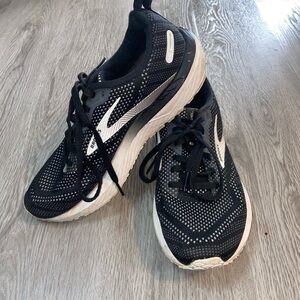 Brooks Black and White Athletic Shoes